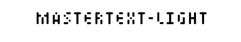Mastertext-Light font preview