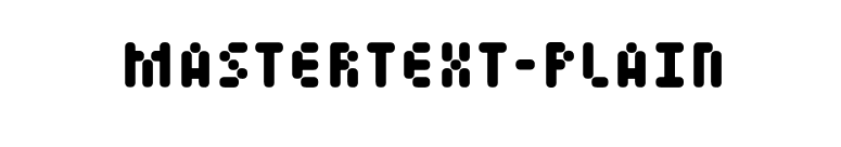 Mastertext-Plain font preview