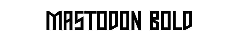Mastodon Bold font preview