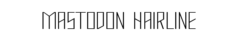 Mastodon Hairline font preview