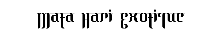 Mata Hari Exotique font preview