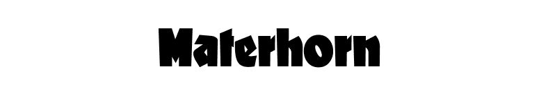 Materhorn font preview
