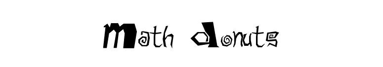 Math Donuts font preview