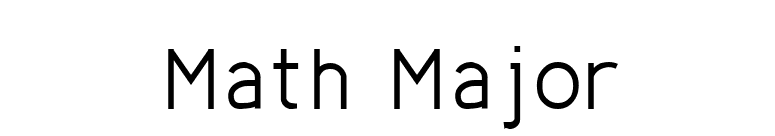 Math Major font preview