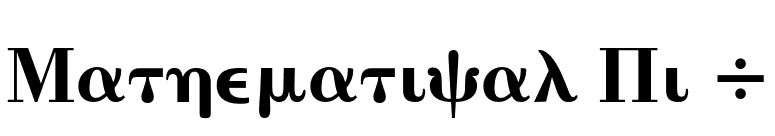 Mathematical Pi 4 font preview