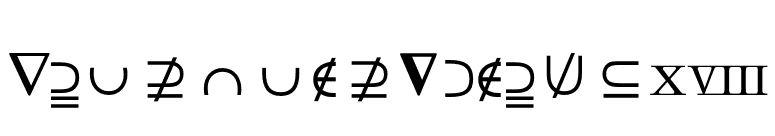 MathTechnicalP08 font preview