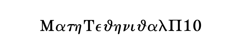 MathTechnicalP10 font preview