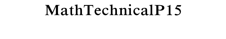 MathTechnicalP15 font preview
