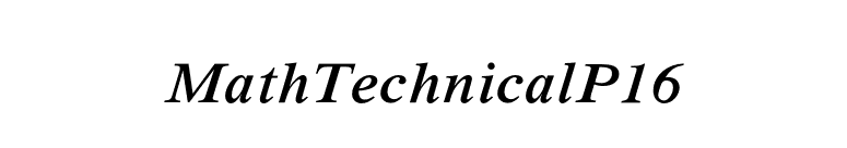 MathTechnicalP16 font preview