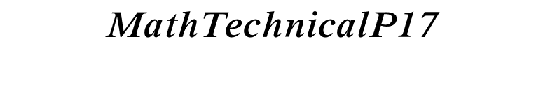 MathTechnicalP17 font preview