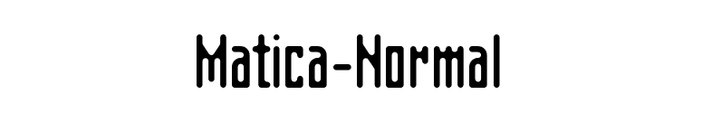 Matica-Normal font preview