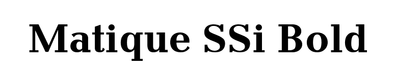 Matique SSi Bold font preview