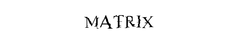 MATRIX font preview