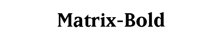 Matrix-Bold font preview