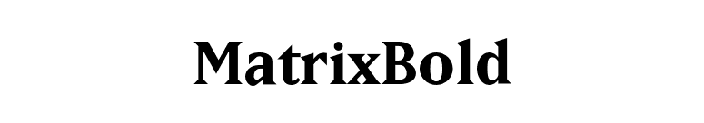 MatrixBold font preview