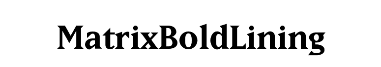 MatrixBoldLining font preview