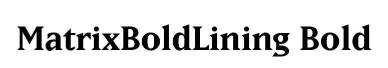 MatrixBoldLining Bold font preview