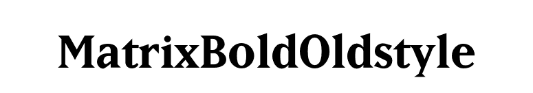 MatrixBoldOldstyle font preview