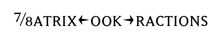 MatrixBookFractions font preview