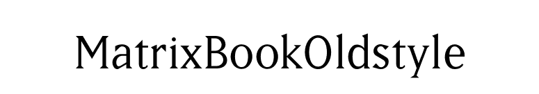 MatrixBookOldstyle font preview
