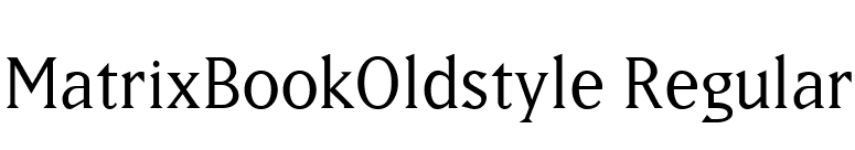MatrixBookOldstyle Regular font preview