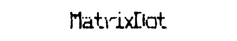 MatrixDot font preview