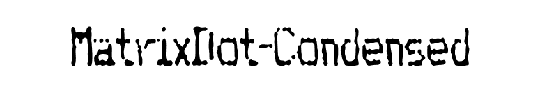 MatrixDot-Condensed font preview