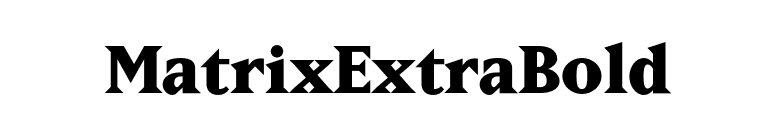 MatrixExtraBold font preview
