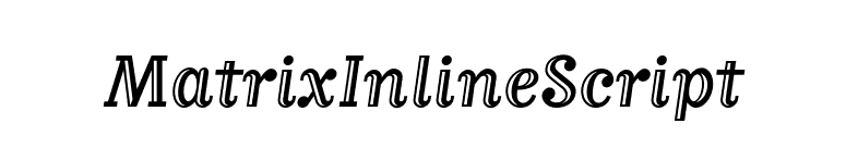 MatrixInlineScript font preview