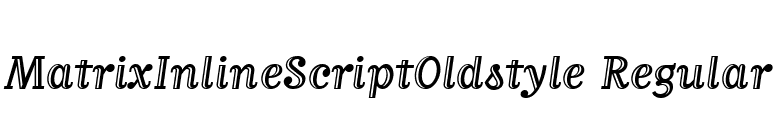 MatrixInlineScriptOldstyle Regular font preview