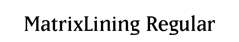 MatrixLining Regular font preview