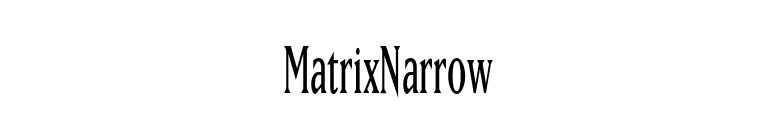 MatrixNarrow font preview