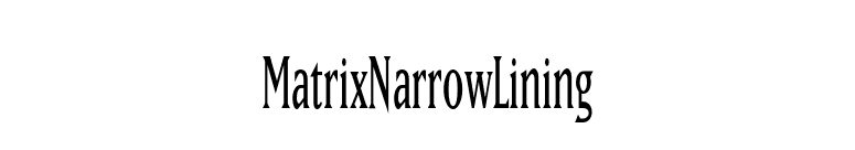MatrixNarrowLining font preview