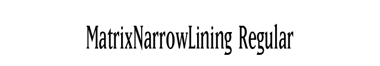 MatrixNarrowLining Regular font preview