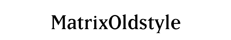 MatrixOldstyle font preview