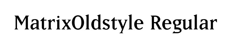 MatrixOldstyle Regular font preview