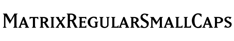 MatrixRegularSmallCaps font preview