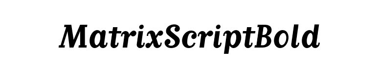 MatrixScriptBold font preview