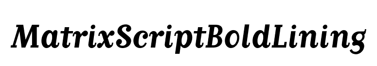 MatrixScriptBoldLining font preview