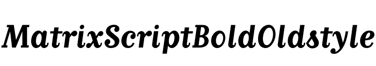 MatrixScriptBoldOldstyle font preview