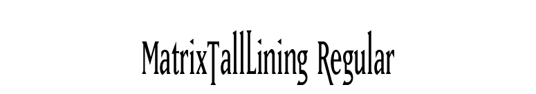 MatrixTallLining Regular font preview