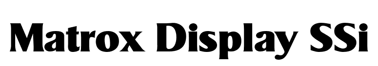 Matrox Display SSi font preview