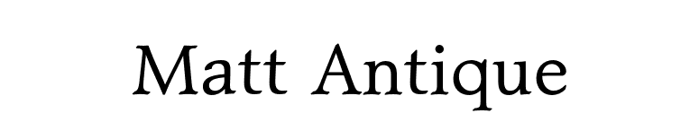 Matt Antique font preview