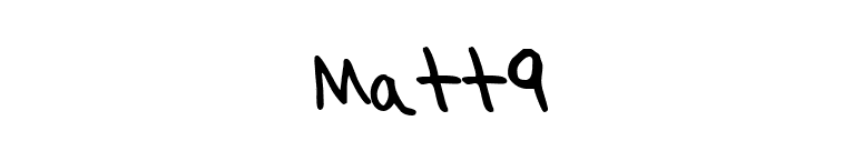 Matt9 font preview