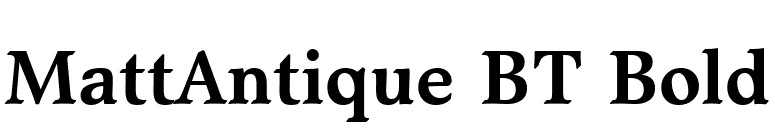 MattAntique BT Bold font preview