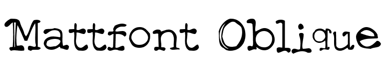 Mattfont Oblique font preview