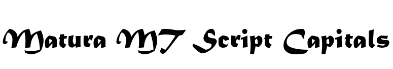 Matura MT Script Capitals font preview
