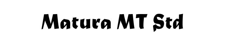 Matura MT Std font preview