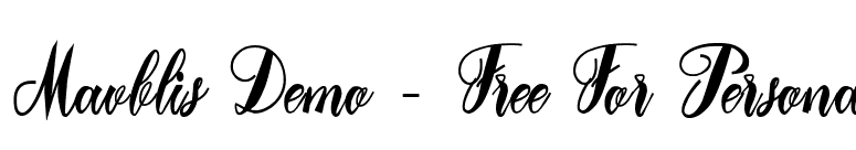 Mavblis Demo - Free For Persona font preview