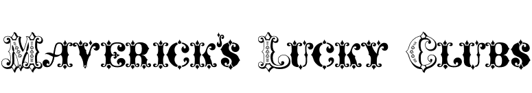 Maverick's Lucky Clubs font preview